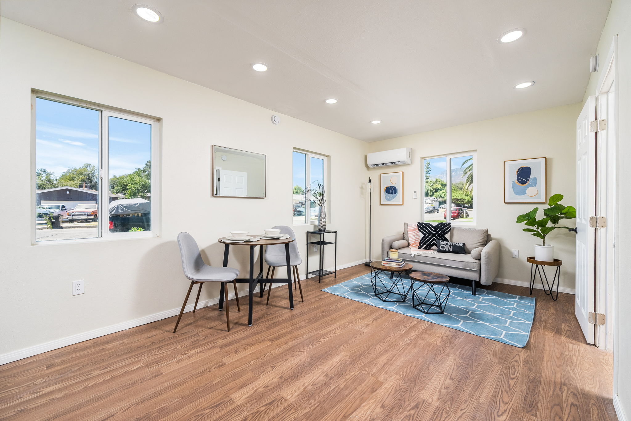 garage conversion adu - living room